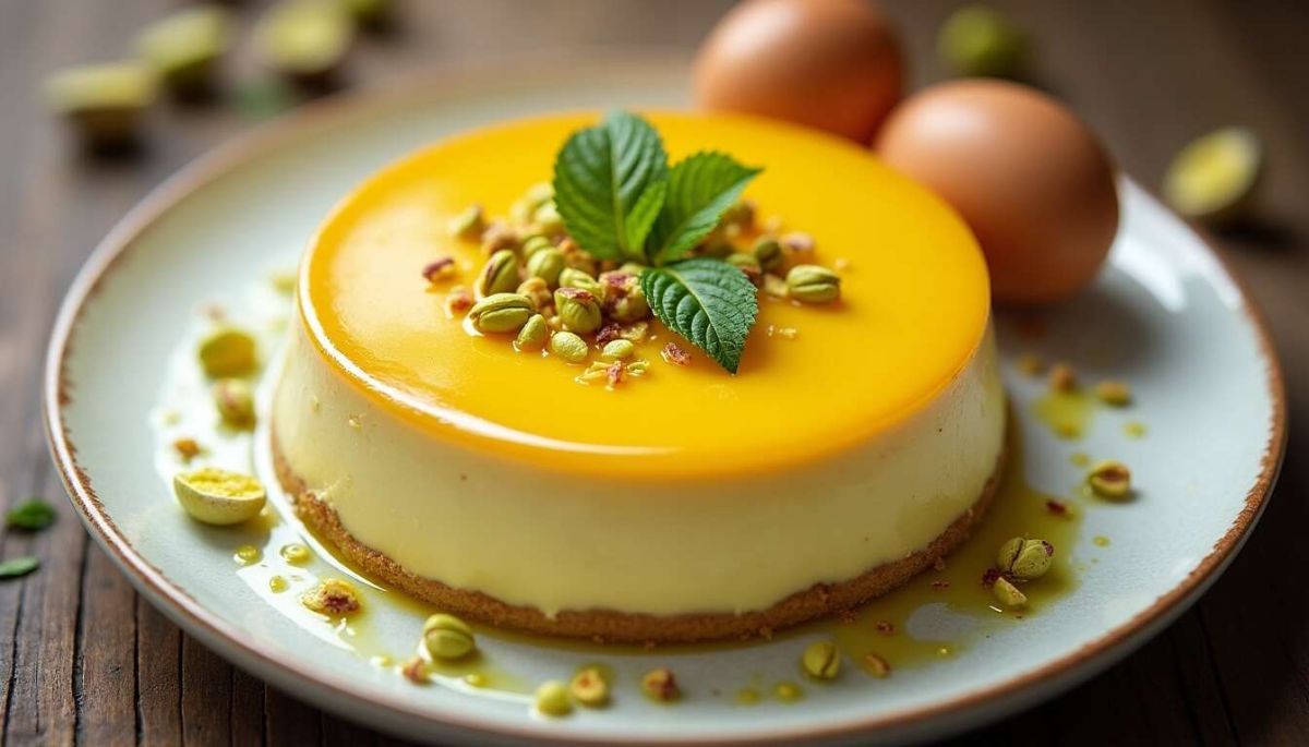 La douceur éclatante du flan à la pistache de Christophe Michalak