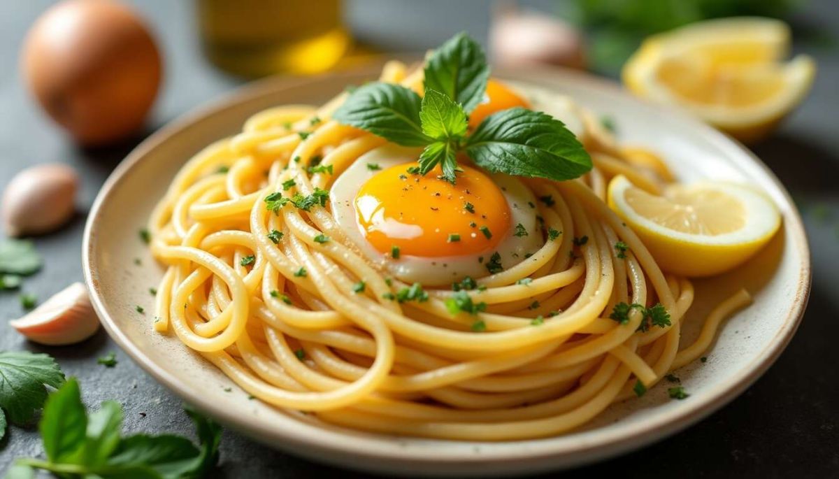 Une délicieuse escapade italienne avec des spaghetti à l’ail et au citron
