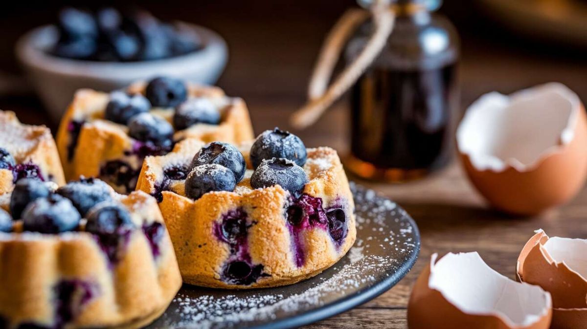 Des mini clafoutis légers aux myrtilles pour une douceur saine