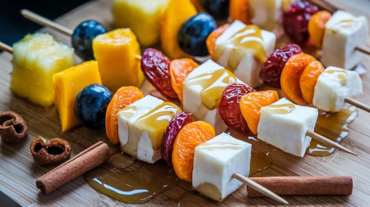 Savourez des brochettes de fruits et fromage : une recette estivale irrésistible