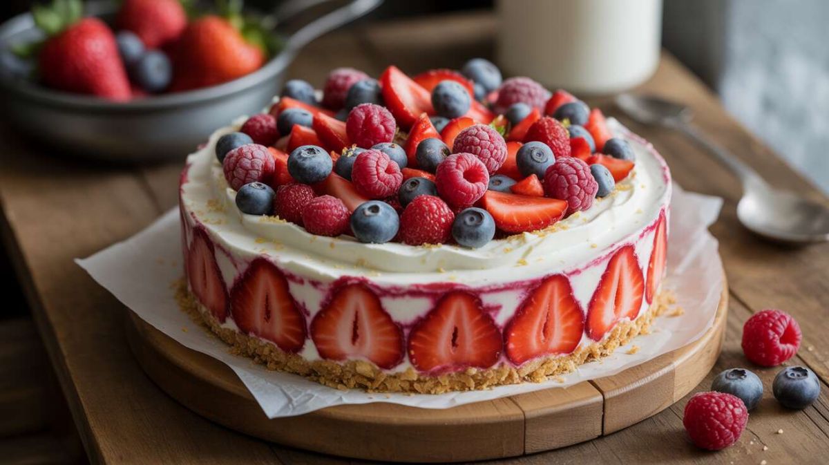 Tarte légère aux fruits rouges : un dessert sans cuisson qui fait rave