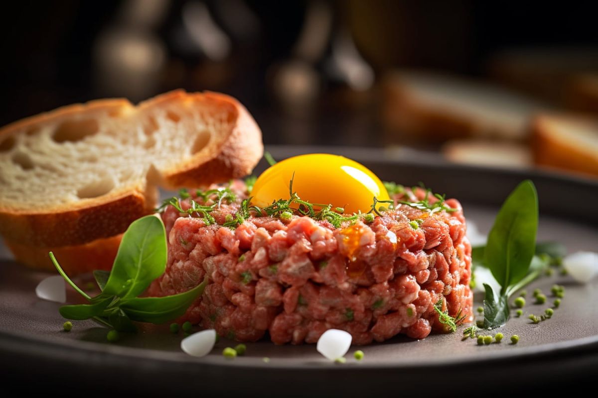 Découvrez le tartare de boeuf aux légumes confits de Cyril Lignac