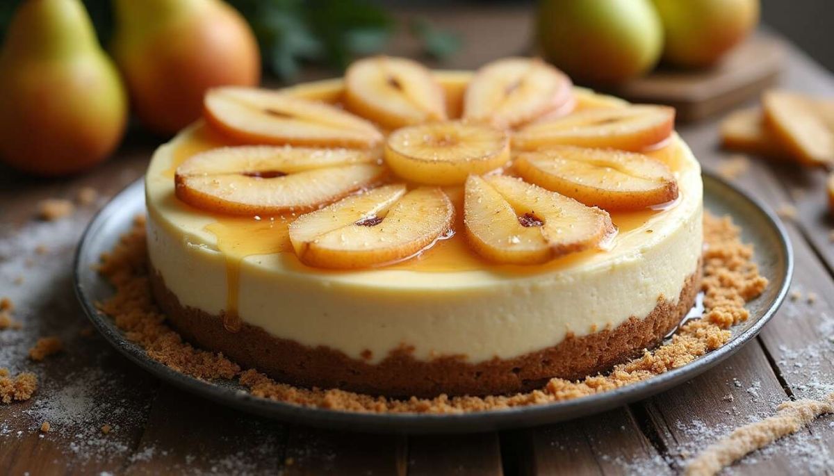 Un cheesecake aux poires sans cuisson : une recette simple et savoureuse