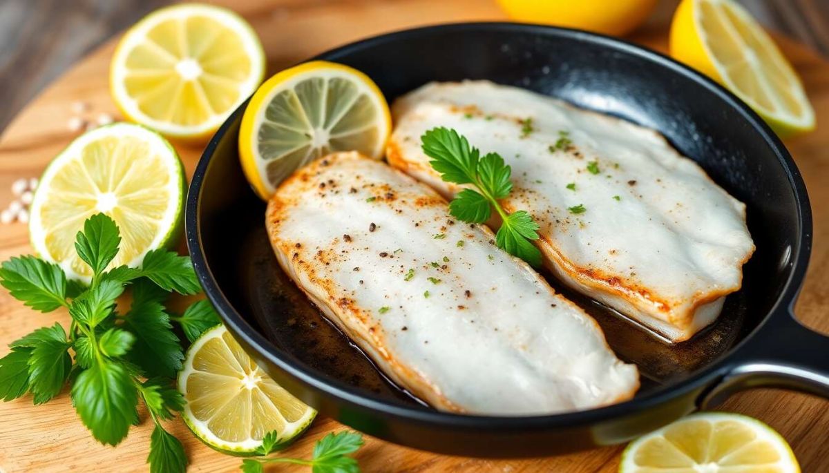 Une touche de fraîcheur : filets de merlan poêlés au citron vert