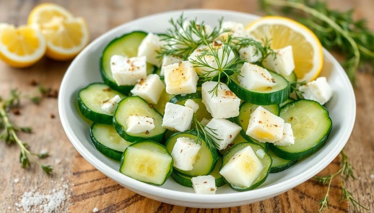 Découvrez la salade de concombre au fromage blanc : une fraîcheur inégalée