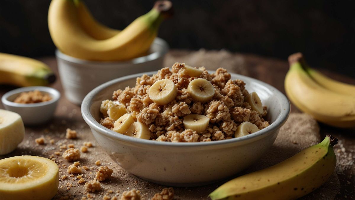 un crumble à la banane à tomber : recette rapide et délicieuse