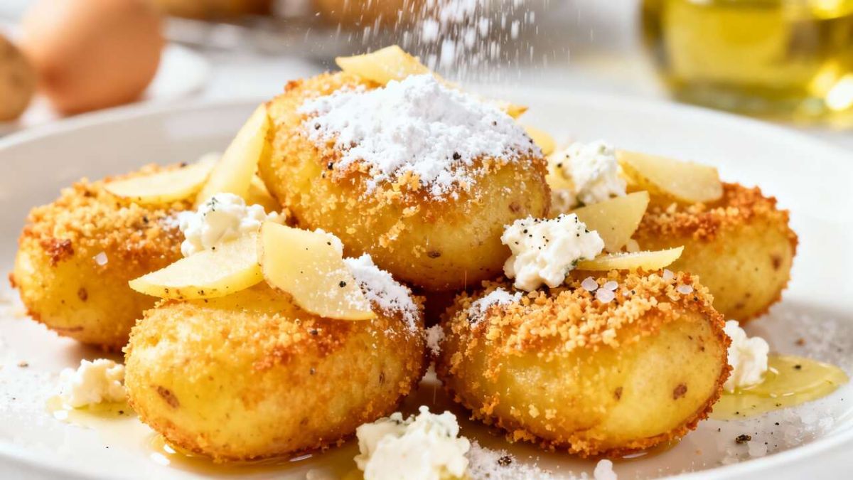Des croquettes de pommes de terre au chèvre, légères et savoureuses