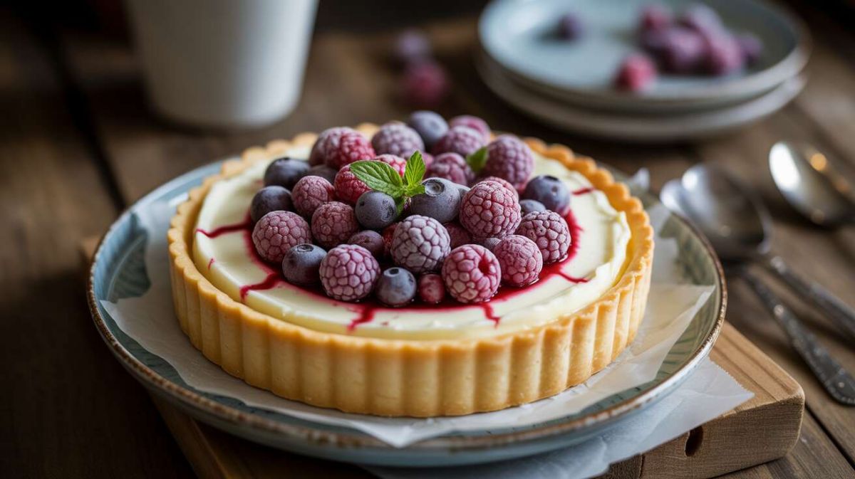 Une tarte au fromage frais et fruits rouges qui ravira vos convives
