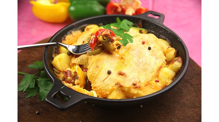 Une tartiflette revisitée au chorizo