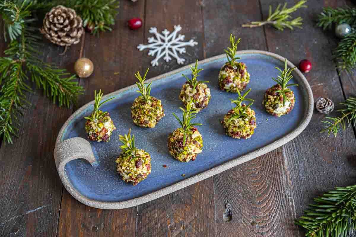 Billes de chèvre au fruits secs et figue