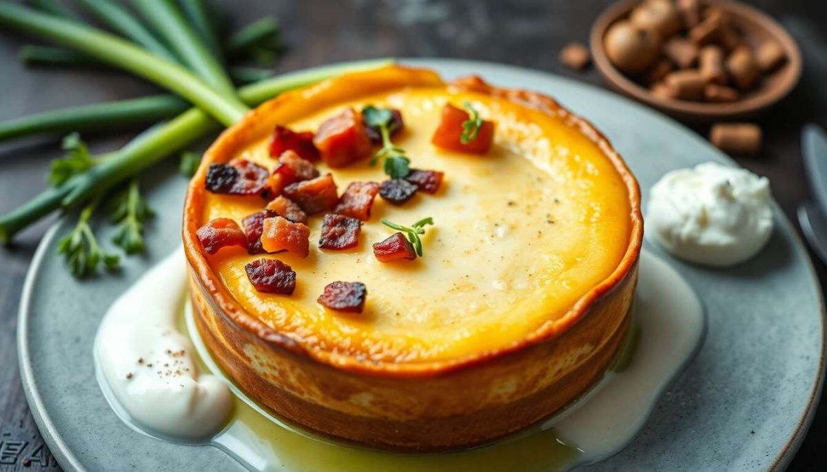 Flan de poireaux, lardons et ricotta : recette gourmande
