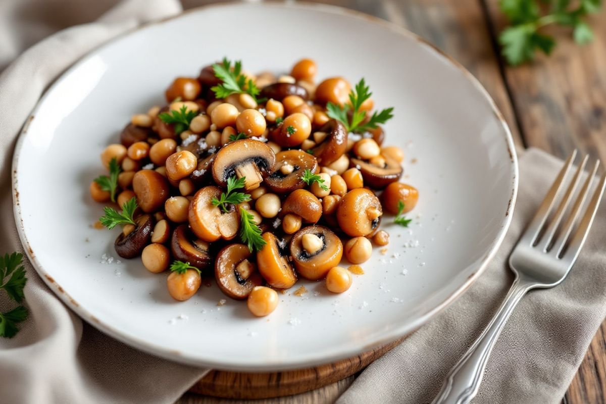 Une poêlée de champignons et noisettes : un délice de saison à savourer