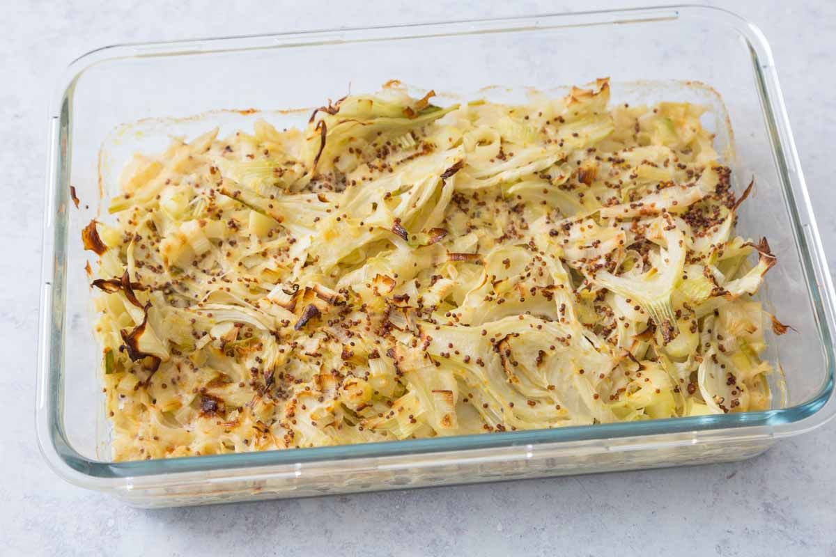 Gratin de fenouil et poireaux