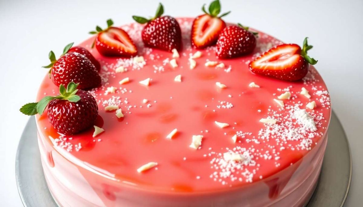sublimez vos desserts avec un glaçage miroir fraise éclatant