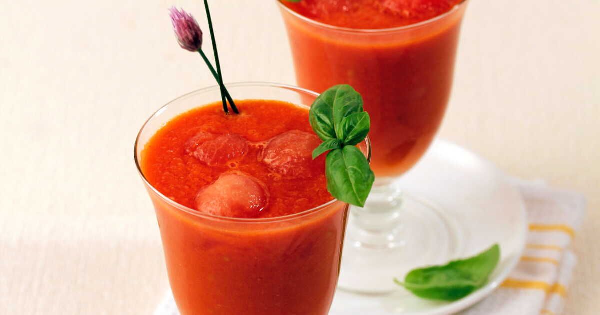 le gaspacho de tomate et pastèque pour affronter la chaleur