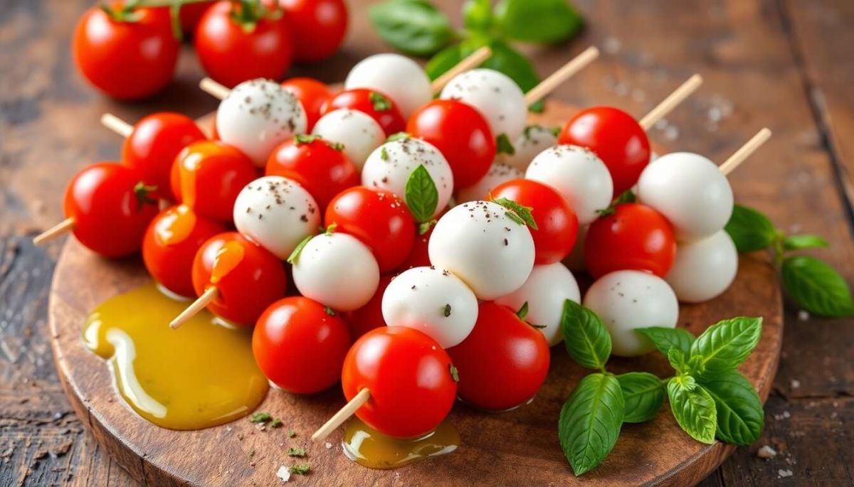 Des brochettes de mozzarella et tomates pour éblouir vos invités