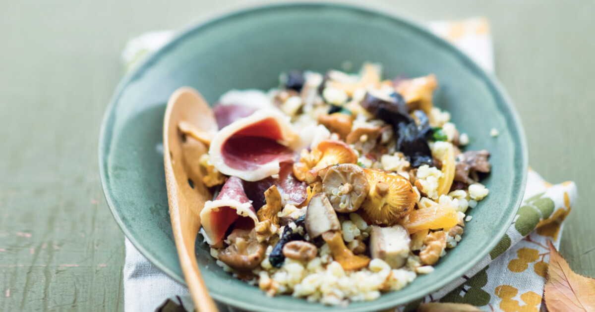 Une recette savoureuse de céréales tièdes aux champignons