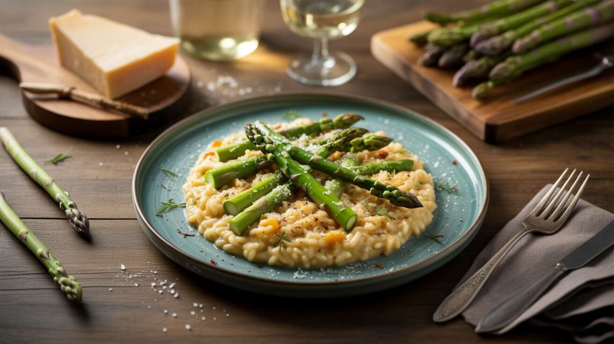 Risotto aux asperges vertes et parmesan : un délice printanier à découvrir